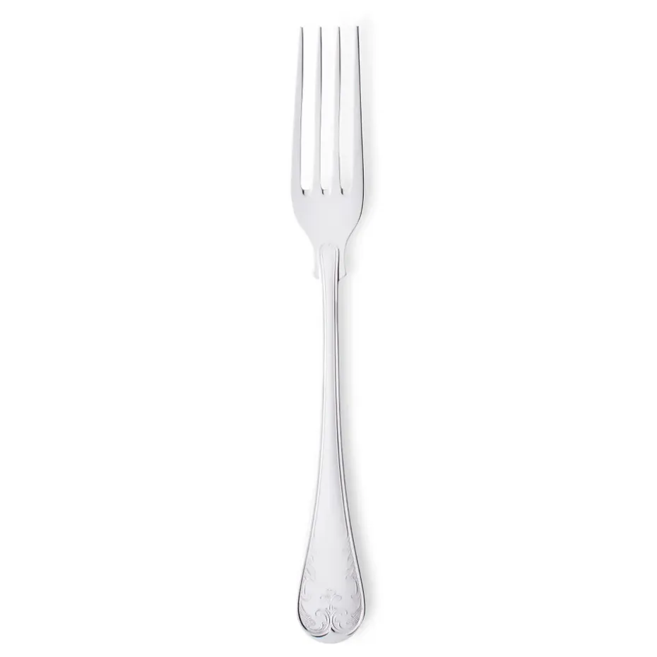 Gammal Fransk dinervork zilver, 20 cm