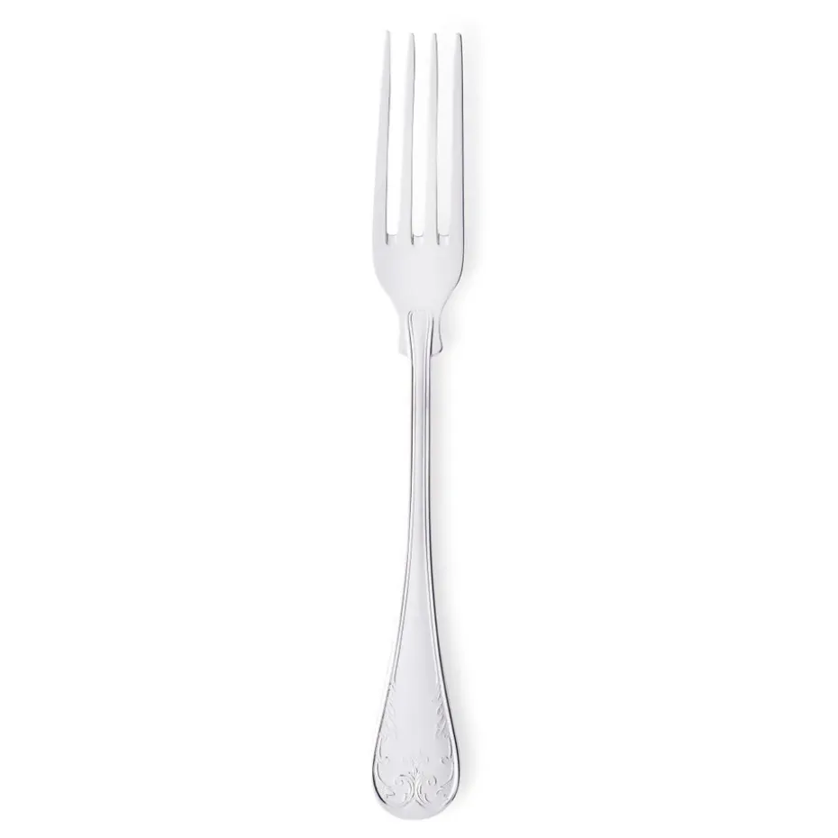 Gammal Fransk tafelvork zilver, 18,6 cm