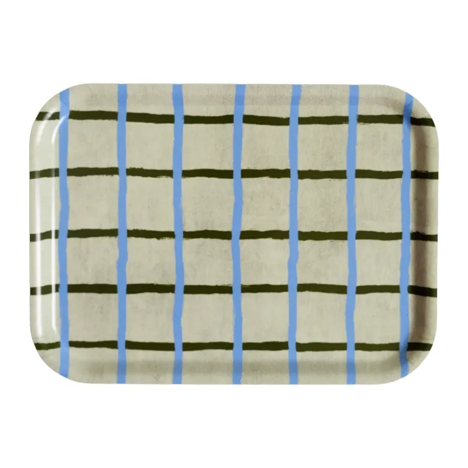 Geruite dienblad 20x27 cm, Pistage