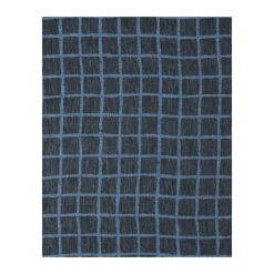 Geruit jacquardgeweven tafelkleed 147x147 cm, Blue-black