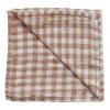 Gingham geruit linnen servet 45x45 cm, Biscuit