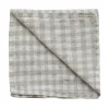 Gingham geruit linnen servet 45x45 cm, Natural