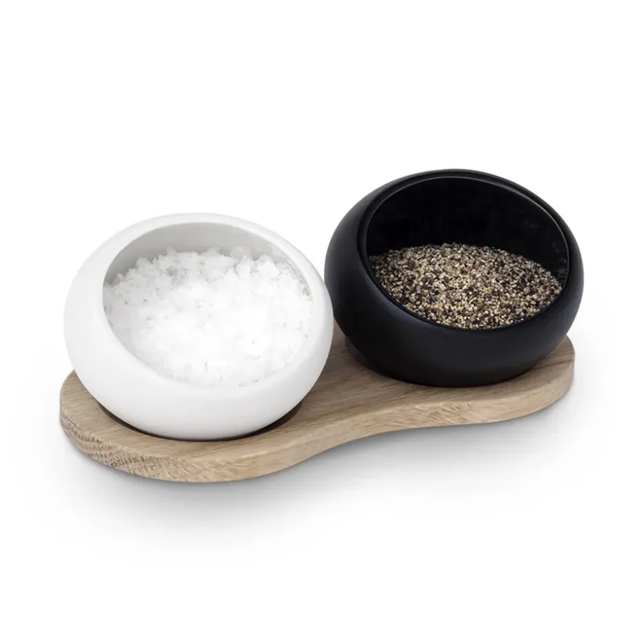 Grand Cru peper- en zoutvaten, zwart-wit