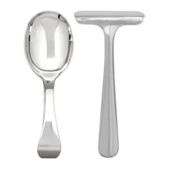 Grand Prix kinderbestek en slabbetje 3-delig, Polished steel