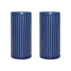 Groovy zout- en pepervaatje, Blue stoneware