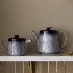 Halo brew theepot 0,44 l, Blauw-grijs-zwart