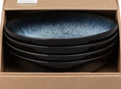 Halo pastabord 22 cm 4-pack, Blauw-grijs-zwart