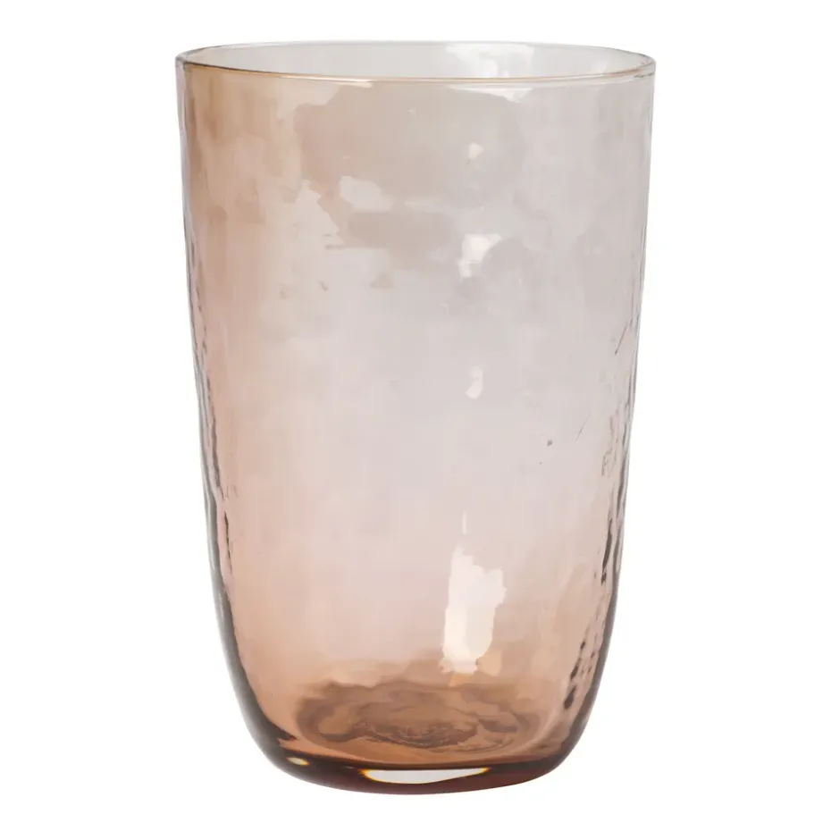 Hammered drinkglas 50 cl, Bruin