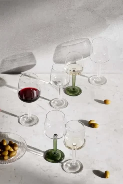 Hammershøi rodewijnglas 49 cl 2-pack, Doorzichtig-groen