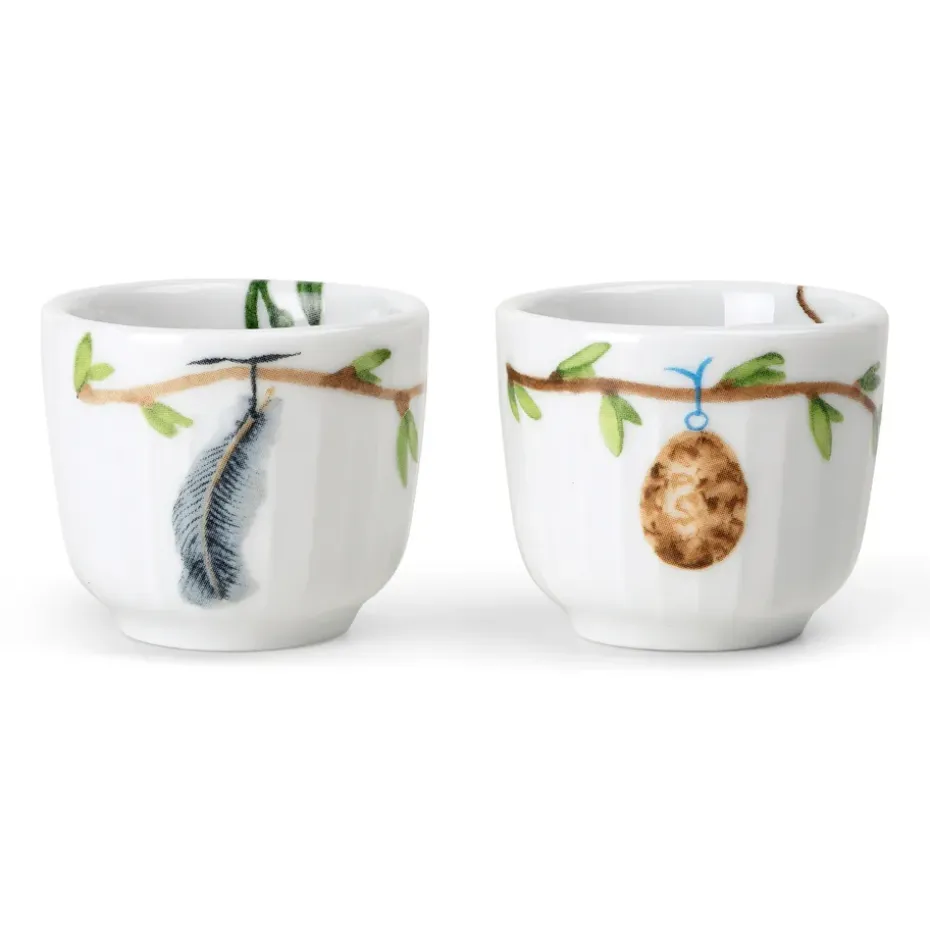 Hammershøi Spring eierdop Ø5 cm 2-pack, Wit