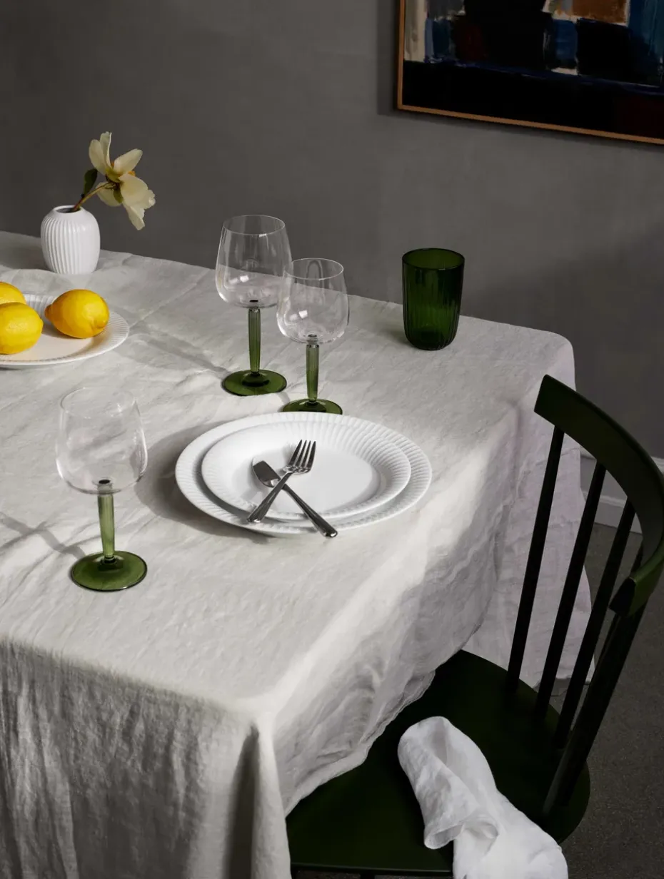 Hammershøi wittewijnglas 35 cl 2-pack, Doorzichtig-groen