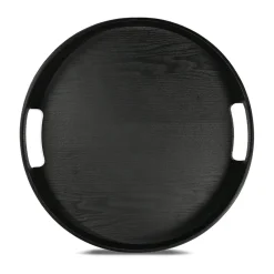 Hanna dienblad rond Ø35 cm, Zwart