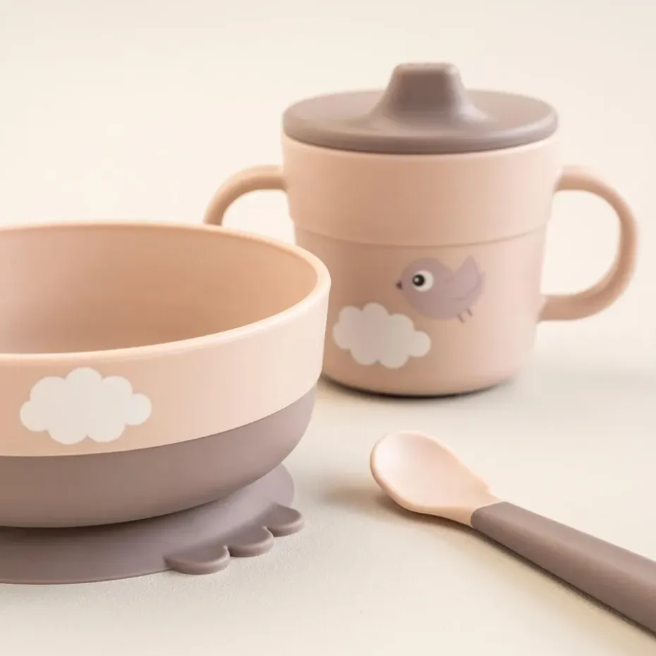 Happy Clouds foodie first meal serviesset 3-delig, Powder