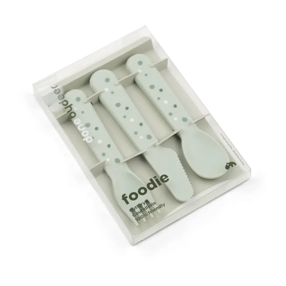 Happy Dots foodie bestekset 3-delig, Green