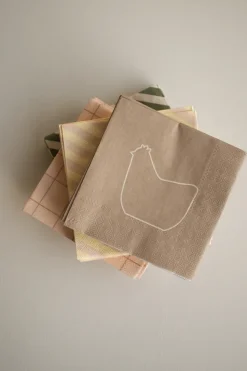 Happy hen papieren servet 33x33 cm 20-pack, Brown