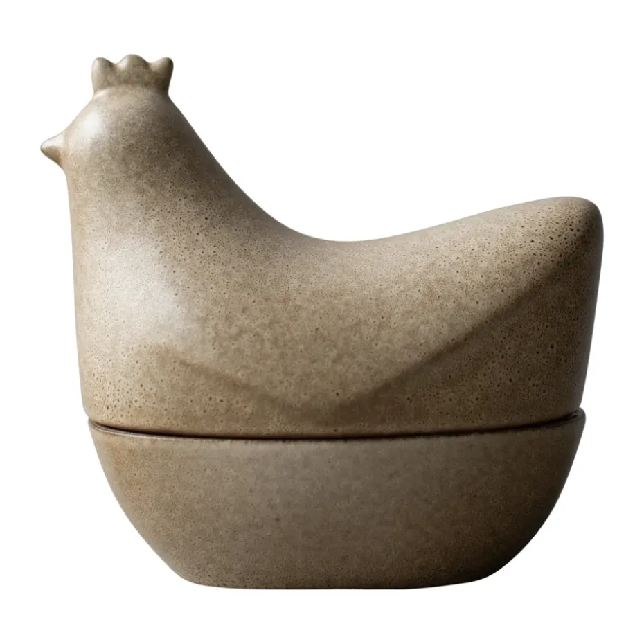 Happy hen schaal, Beige