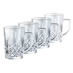 Harvey koffieglas met oor 27,5 cl 4-pack, Helder