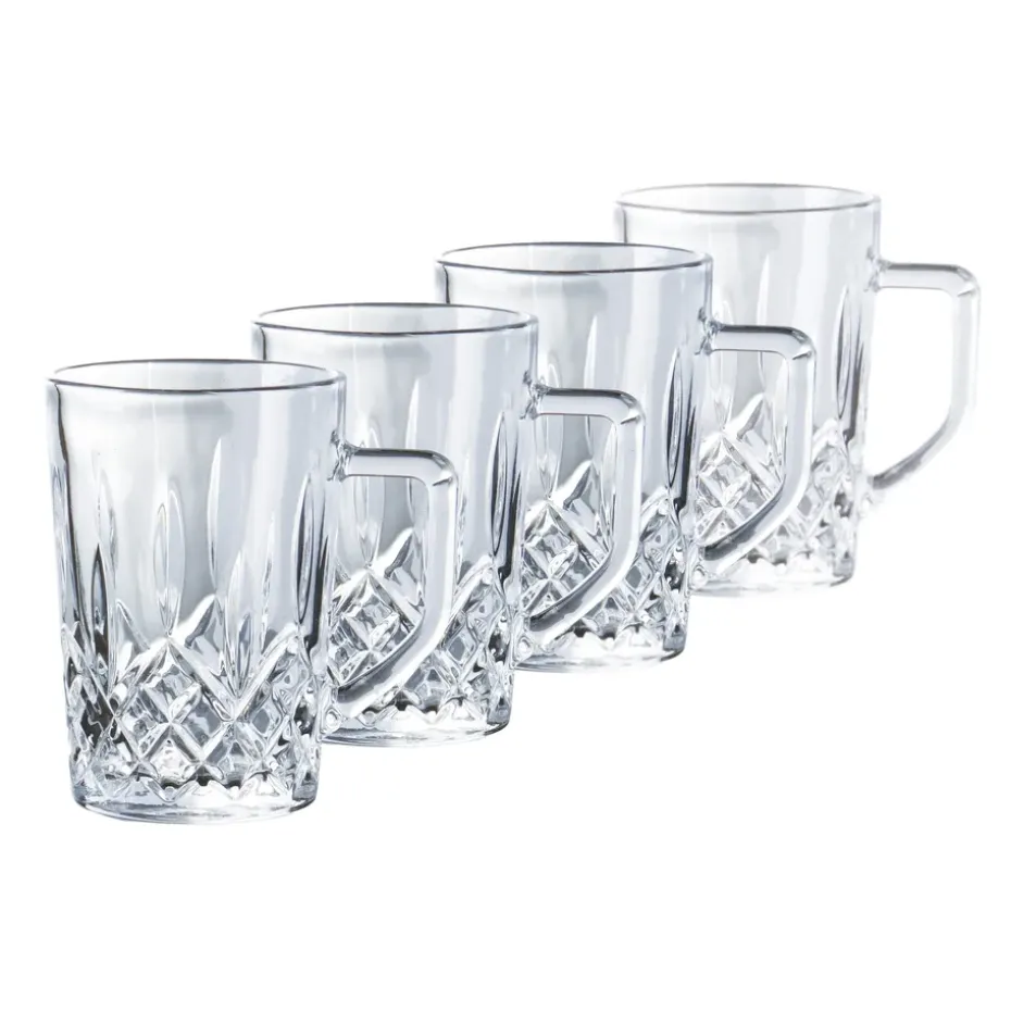 Harvey koffieglas met oor 27,5 cl 4-pack, Helder
