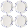 Havspil bord 28 cm 4-pak, blauw-wit
