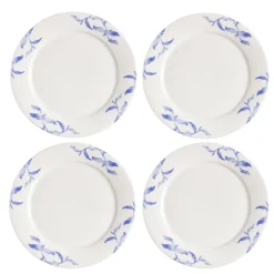 Havspil klein bord 21 cm 4-pak, blauw-wit