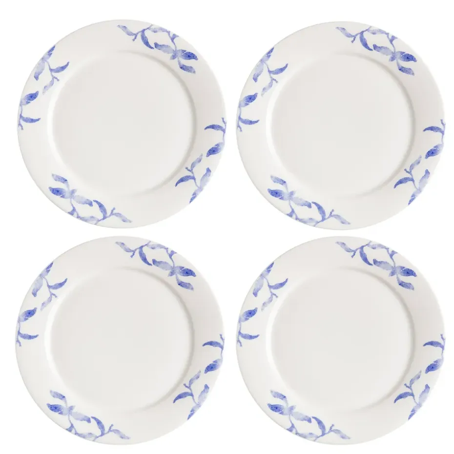 Havspil klein bord 21 cm 4-pak, blauw-wit