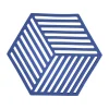 Hexagon pannenonderzetter, Indigo