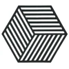 Hexagon pannenonderzetter, zwart
