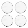 Hilke Collection glasonderzetters 4-pack, Wit marmer-vernikkeld messing