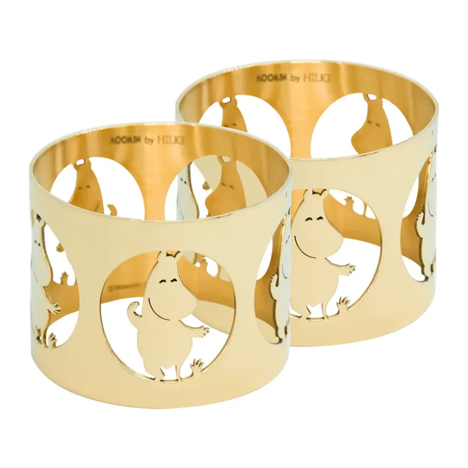 Hilke X Moomin servetringen Moomintroll 2-pack, Messing