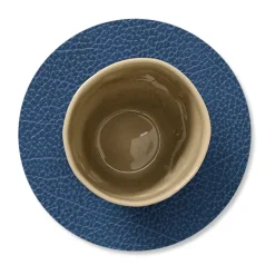 Hippo onderzetter (glazen) circle, marineblauw