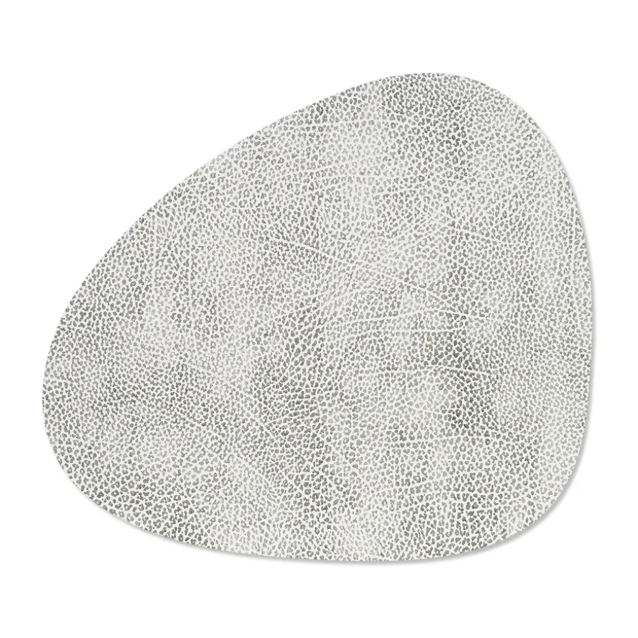 Hippo placemat curve M, White-grey