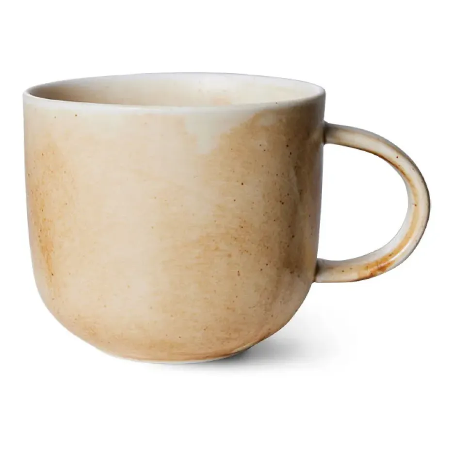 Home Chef mok met oor 32 cl, Rustic cream-brown