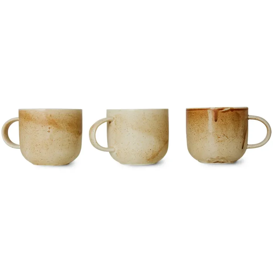 Home Chef mok met oor 32 cl, Rustic cream-brown