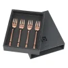Hune taartvork 4-pack, titanium espresso
