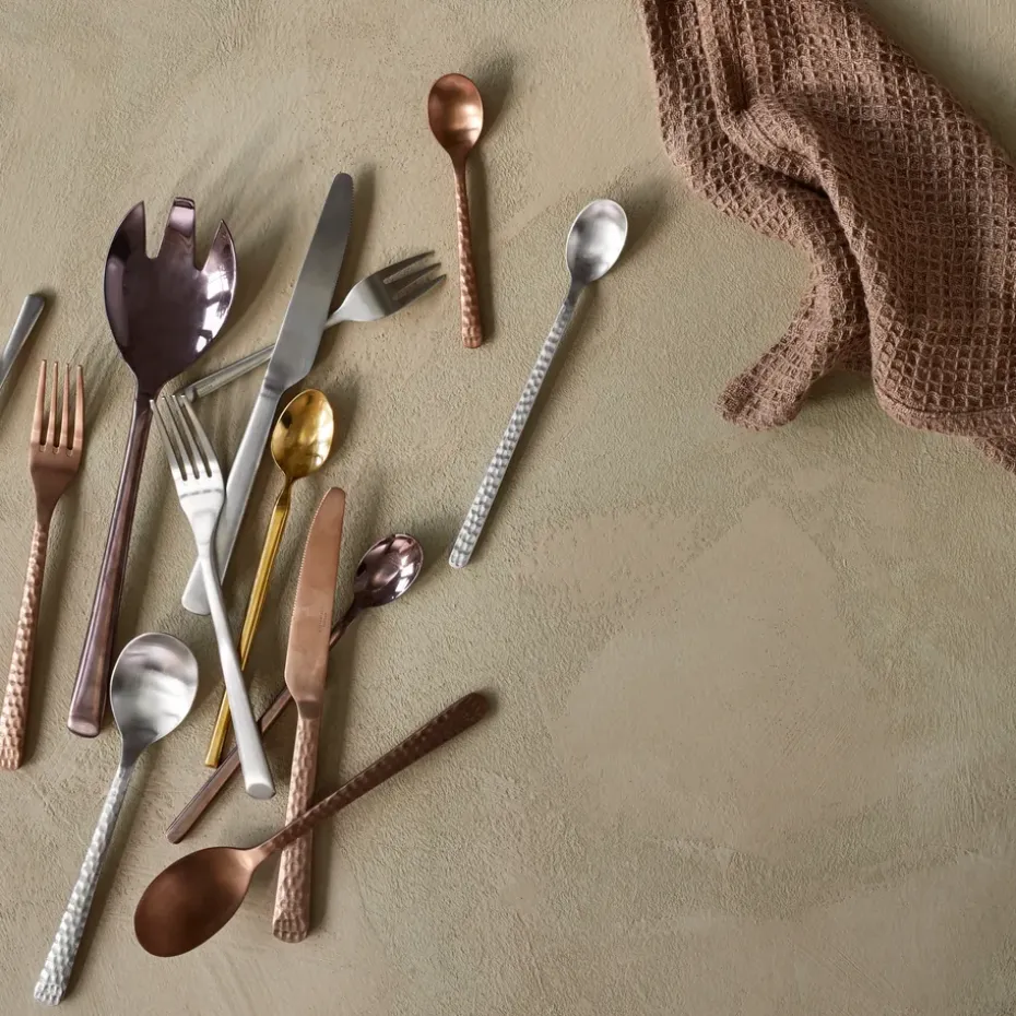 Hune theelepel, Copper hammered