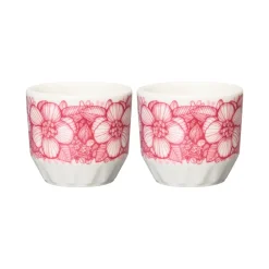 Huvila eierdop 2-pack, Roze-wit
