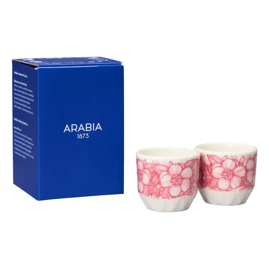 Huvila eierdop 2-pack, Roze-wit