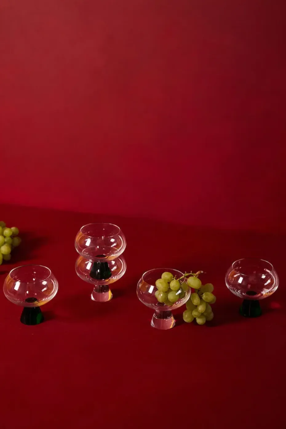 Indy glas 24 cl 2-pack, Groen-transparant