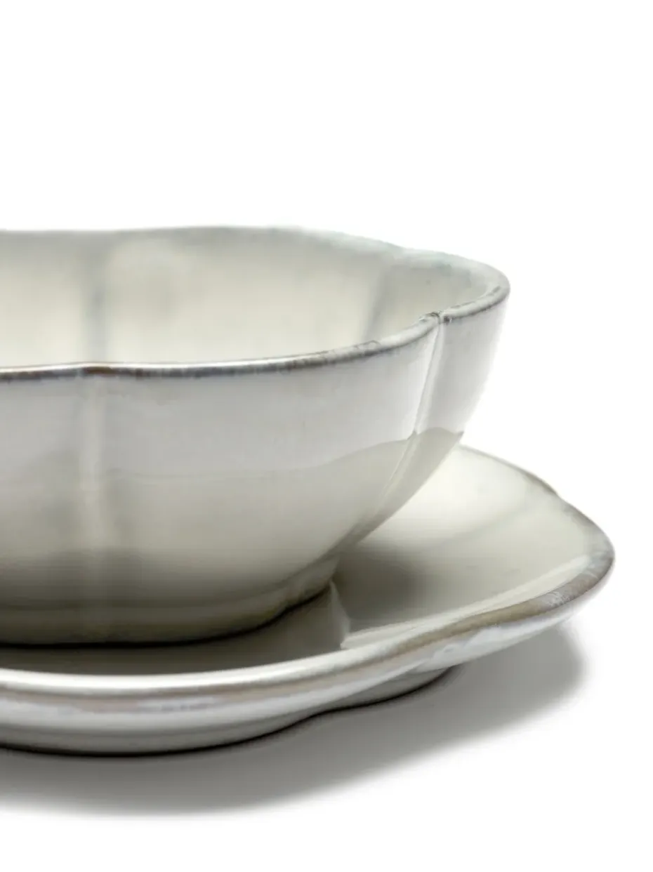 Inku geribbelde kom M Ø11 cm, White