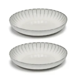 Inku high bord M Ø21 cm 2-pack, White