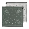 Julemorgen stoffen servet 45x45 cm 2-pack, Wit-groen