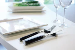 Kai Shun Classic mes & vork set, Chroom-zwart