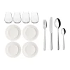 Kalk bord 28 cm 4-pak, wit