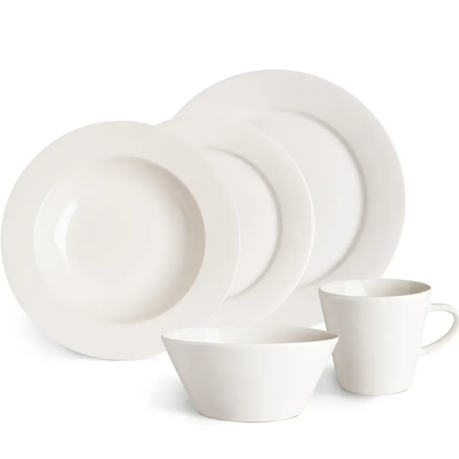 Kalk klein bord 21 cm 4-pak, wit