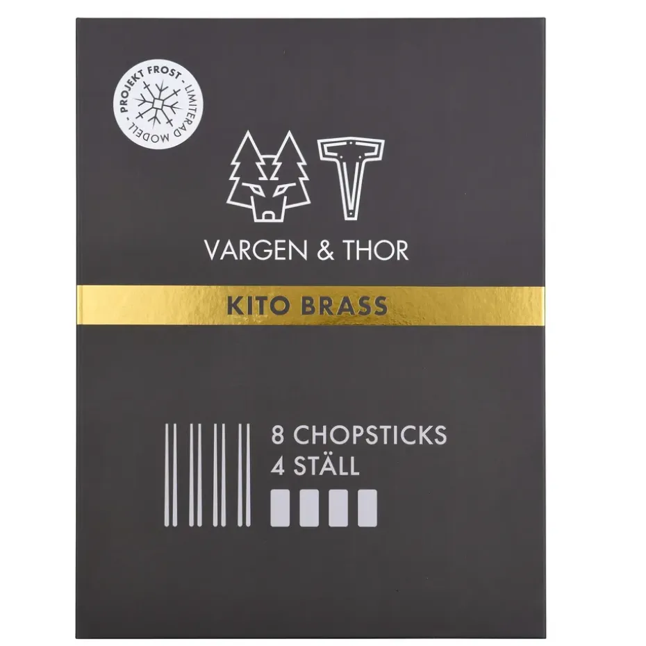 Kito Chopsticks eetstokjes 4-pack, Messing