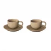 Kumi espressokopje met schotel 6 cl 2-pack, Fungi