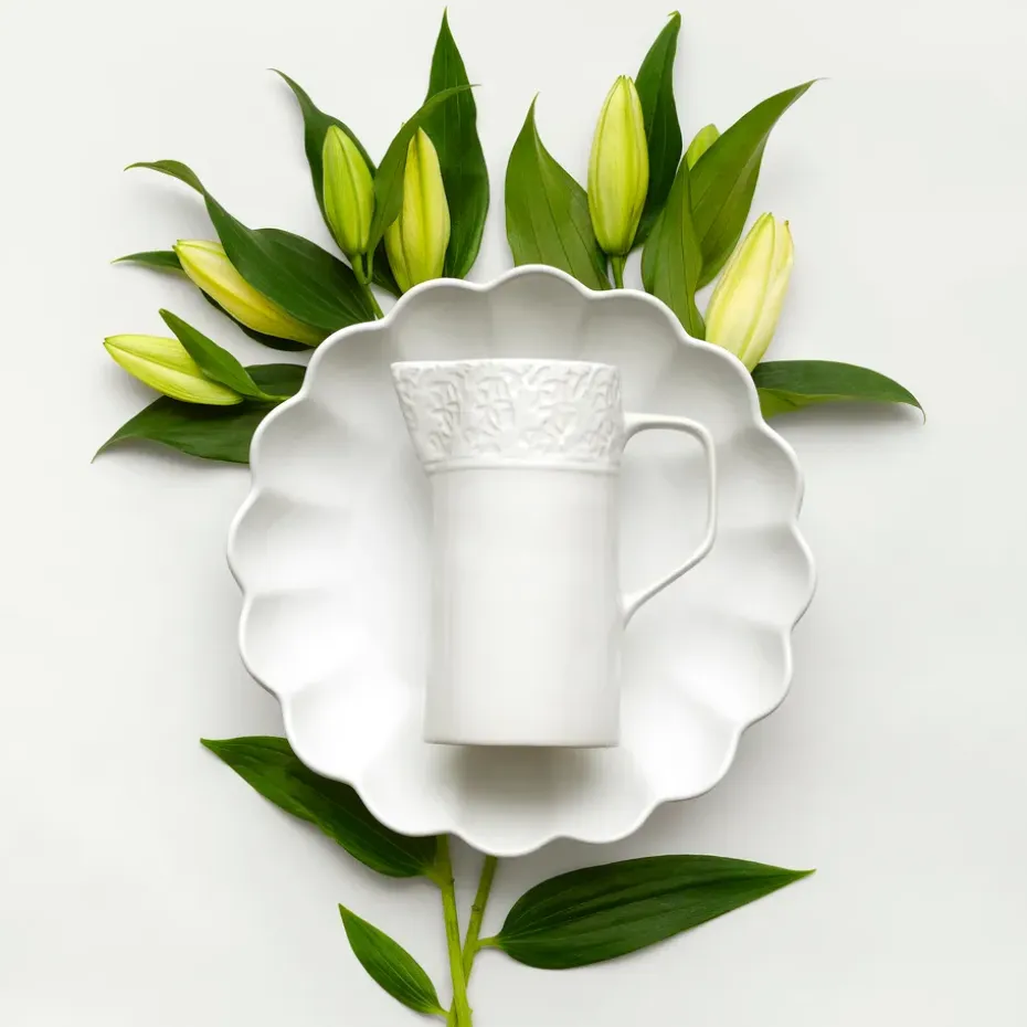 Lace pot, 1,2 L, Wit