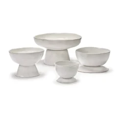 La Mère serveerschaal op voet Ø31 cm, Off white