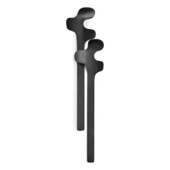 Leaf saladebestek, Brushed Black