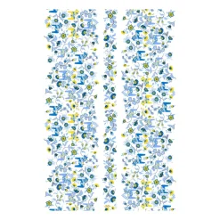 Leksand Bård gewaxt tafelkleed, Blauw-geel